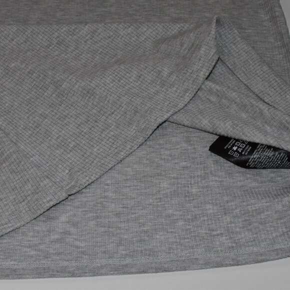 7 For All Mankind Pleated Puff Shoulder Power Rib Tee Top Heather Grey S… - Picture 9 of 14